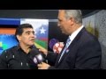 Encuentro de Hristo y Maradona en el IBC de Brasil 2014