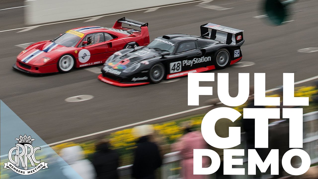 ⁣Watch the spectacular GT1 field fly around Goodwood