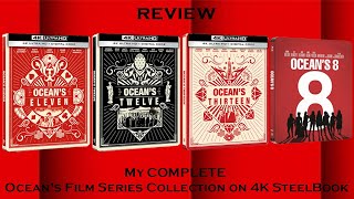 My COMPLETE Ocean's Film Series Collection on 4K SteelBook (Review) (George Clooney, Brad Pitt)