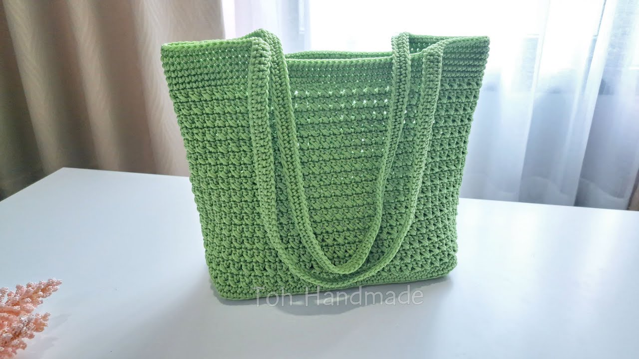 Как связать крючком сумку-шоппер | Мастер-класс по вязанию крючком сумки | Toh Handmade 💖💖💖