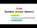 Ram random access memory  difference between sram and dram types of memory 