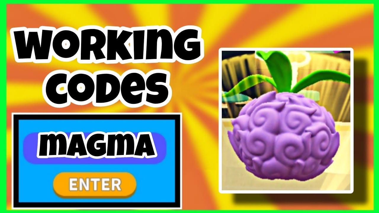 ALL CURRENT CODES IN [MAGMA]FRUIT BATTLEGROUNDS 
