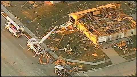 Aerial video from tornado damage in Oak Grove   KAIT Jonesboro AR   Region 8 News weather sports