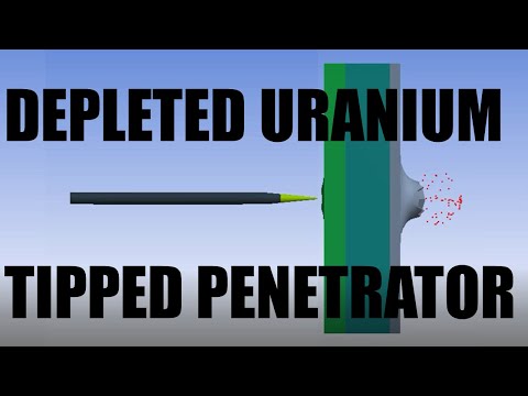 30mm Depleted Uranium Tipped Penetrator  APFSDS VS. Composite Armor - Ballistic Simulation Test