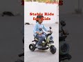 Electric rideon bike resembling harley 3 wheel stability realistic features music