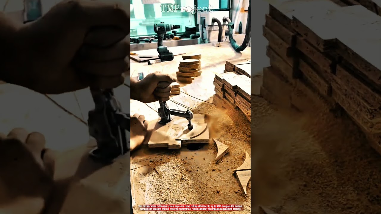 Innovative Circular Wood Cutting Jig System: Best Precision Curve Shaping Process