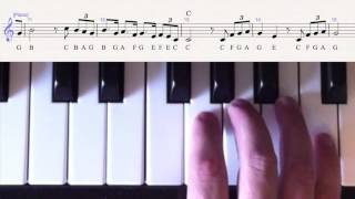 Chariots of Fire piano tutorial. Right Hand - very easy chords