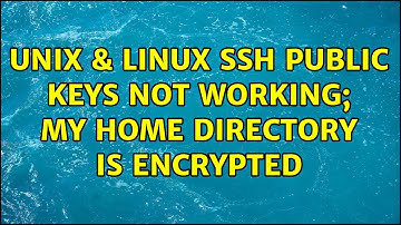 Unix & Linux: SSH public keys not working; my home directory is encrypted