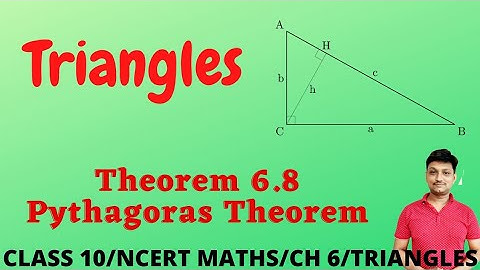 Class 10 Triangles Theorem 6.8