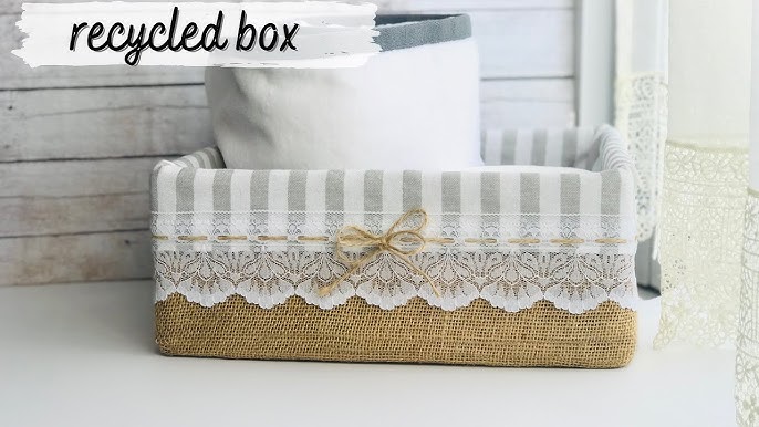 ♻ Caja de zapatos decorada 🌼 Cajas decoradas con poco dinero 😘  Manualidades fáciles - DIY 