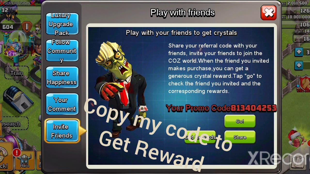 CLASH OF ZOMBIE PROMO CODE COZ 1 YouTube