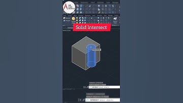 Solid Intersect in Autocad 3d | Autocad 3d tutorials | #shorts #autocad #abcadworld