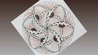 Zentangle SeaShell// Tangle Pattern Sea Shell