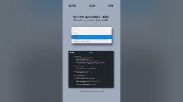 Smooth Accordion Animations with Pure HTML, CSS & JS | MZCode01 #accordion #css #html #js #shorts