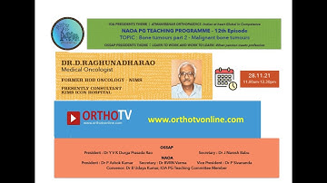 NAOA PG Paatshala : Episode 12 TOPIC : Bone tumours part 2 - Malignant bone tumours