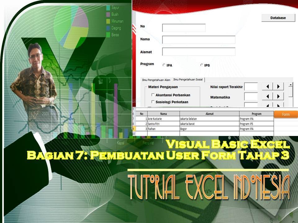 Tutorial Excel Indonesia:Bagian 7: Pembuatan User Form Pada Macro Excel Tahap 3