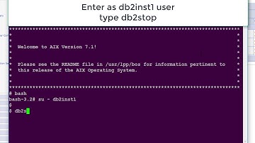 How to Start and Stop DB2 service