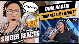 Gegar Vaganza 9 | Dina Nadzir - Unbreak My Heart - Minggu 9 | SINGER REACTION