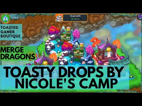 gaming logo Toasty Drop's By Nicole's Camp • Merge Dragons Visting Friends Camps ☆☆☆