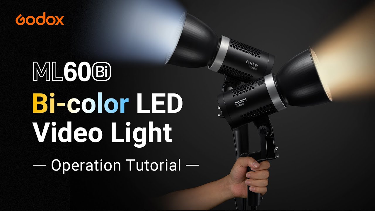 Godox: Bi-color Video Light ML60Bi Operation Tutorial - YouTube