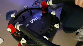 Fluval FX4 aquarium filter pump.  How to set up Fluval FX4 with pets art 65 gallon tank and stand