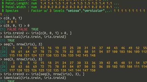 Step one. Make train and test datasets: answer to the assignment