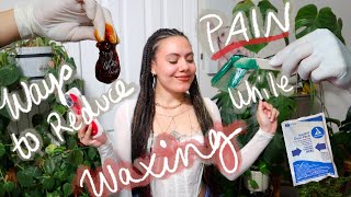 HOW TO REDUCE PAIN WHILE WAXING | FREE PROFESSIONAL TIPS! 🍯✨✍🏼