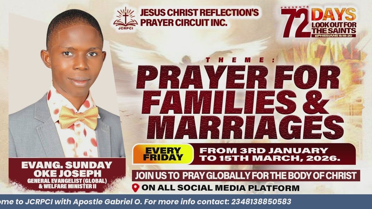 DAY 55 (FRIDAY) :72 DAYS  LOOK OUT FOR THE SAINTS || PRAYER FOR MINISTERS, & CHURCH LEADERS