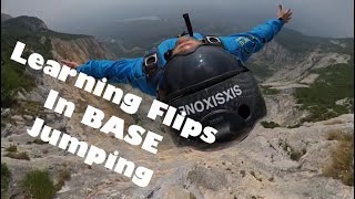 Learning Flips In BASE Jumping - Monte Brento Italy