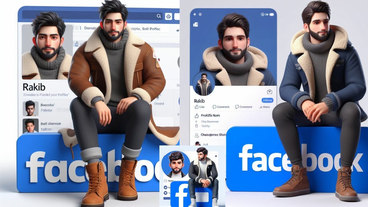 How to create fb profile cover with bing AI || trending images | free prompt || fb avatar