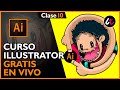 Curso de ILLUSTRATOR GRATIS | Clase 10 en vivo 🤑🤑