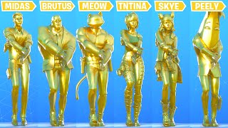 Fortnite Dance Battle Of All Golden Skins