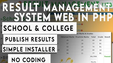 Student result management system for school and college in PHP with MYSQL | PHP Website software