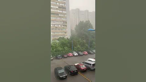 Wind And Rain Obruchevsky District Moscow Russia July 2023 