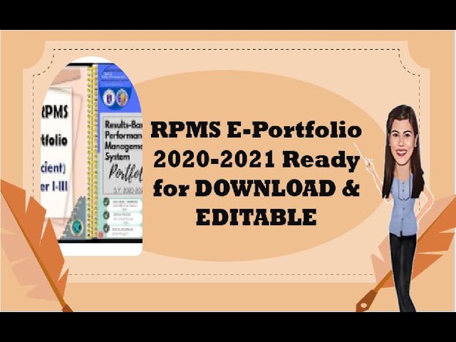 RPMS E-Portfolio 2020-2021 Ready for   DOWNLOAD & EDITABLE @GRACYJEANLOPEZT class=