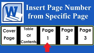 How to Insert Page Number from Specific Page in MS WORD pagenumber msword naseerkhankhel