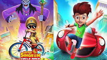 Little Singham Cycle Race vs Kicko and Super Speedo - Android Gameplay 