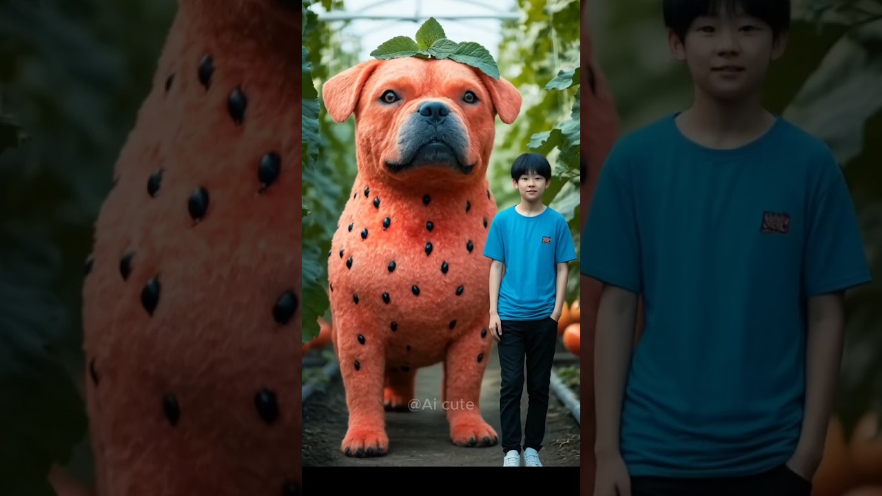 giant dog made of fruit🐕