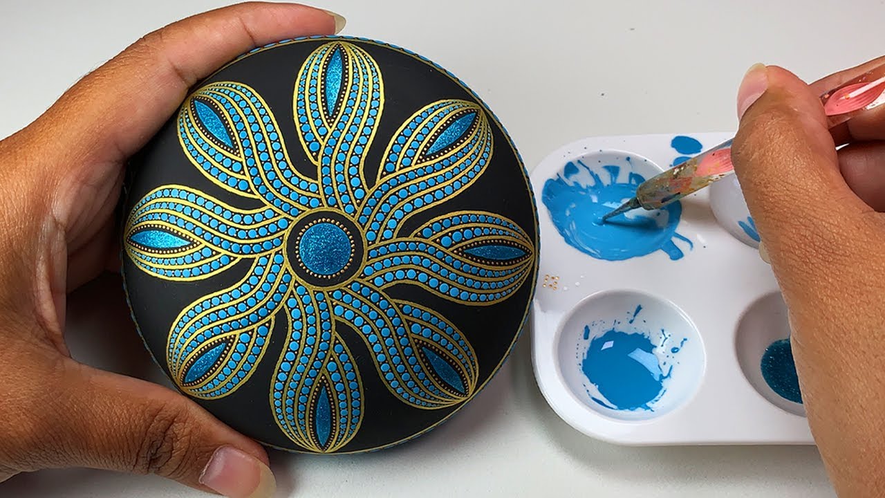 Mandala Art Dot Rock Painting Stones  How to Paint #Mandala for Beginners  Satisfying Tutorial Ideas 