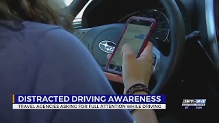 April marks Distracted Driving Awareness Month, travel agencies ask for full attention while driving