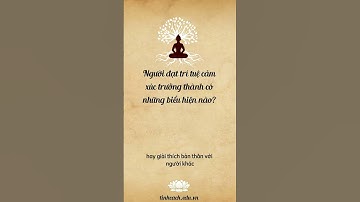 Trí tuệ cảm xúc trưởng thành có những dấu hiệu nào?  #thauhieunoitam