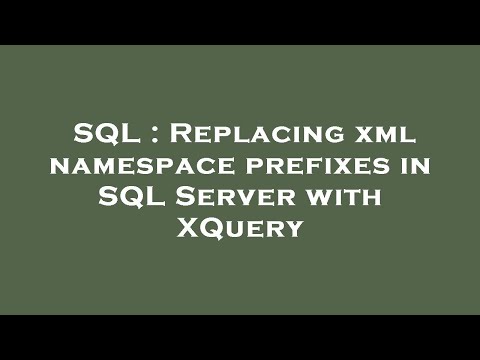 SQL : Replacing