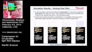 SD&A 2014: Compression for full-parallax light field displays [9011-41]