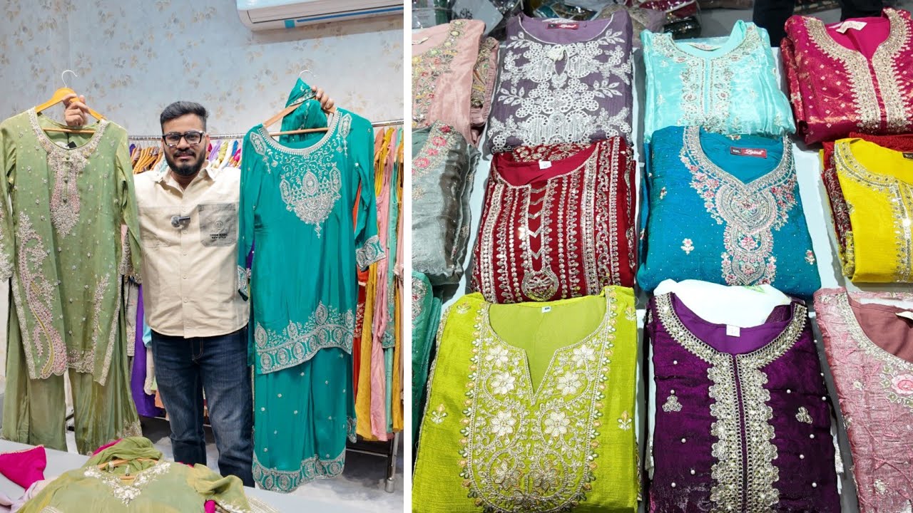सस्ता खरीदो ऊंचा बेचो । Ladies Suit Wholesale Market in surat, Pakistani suits manufacturer 