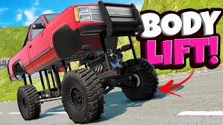 Massive Body Lifted Truck Makes Police Chases IMPOSSIBLE in BeamNG Drive Mods!