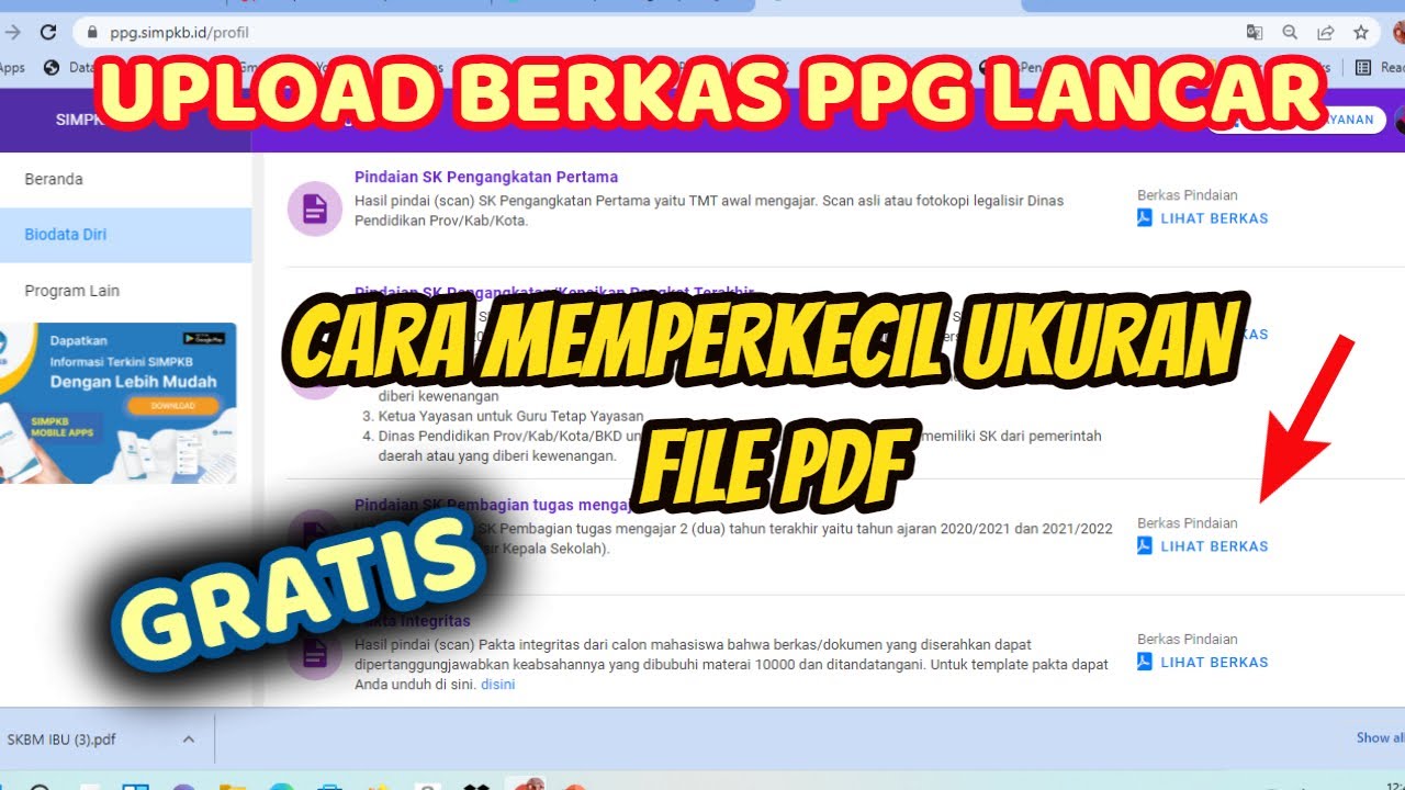 CARA MEMPERKECIL UKURAN FILE PDF GRATIS - YouTube