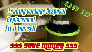 Leaking Garbage Disposal Replacement. Easy Fix