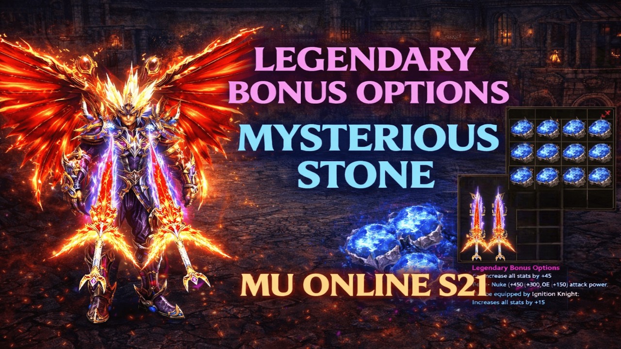 ASÍ SE SACAN LAS LEGENDARY BONUS OPTIONS 😈 | IMPERIAL SWORD 😱+ MYSTERIOUS  STONE | MU ONLINE S21