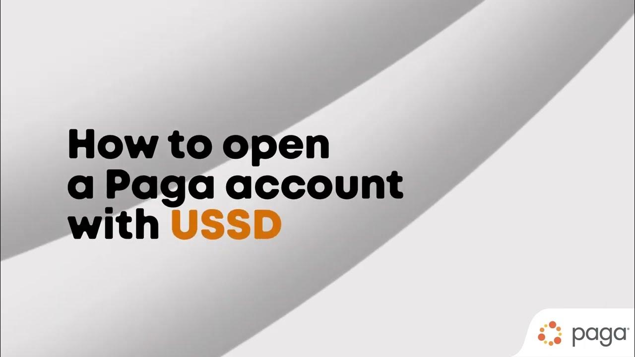How to open a Paga account using USSD YouTube