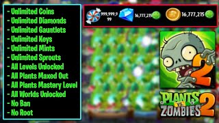 I hacked Pvz 2 by unlocking all plants! Even mints?